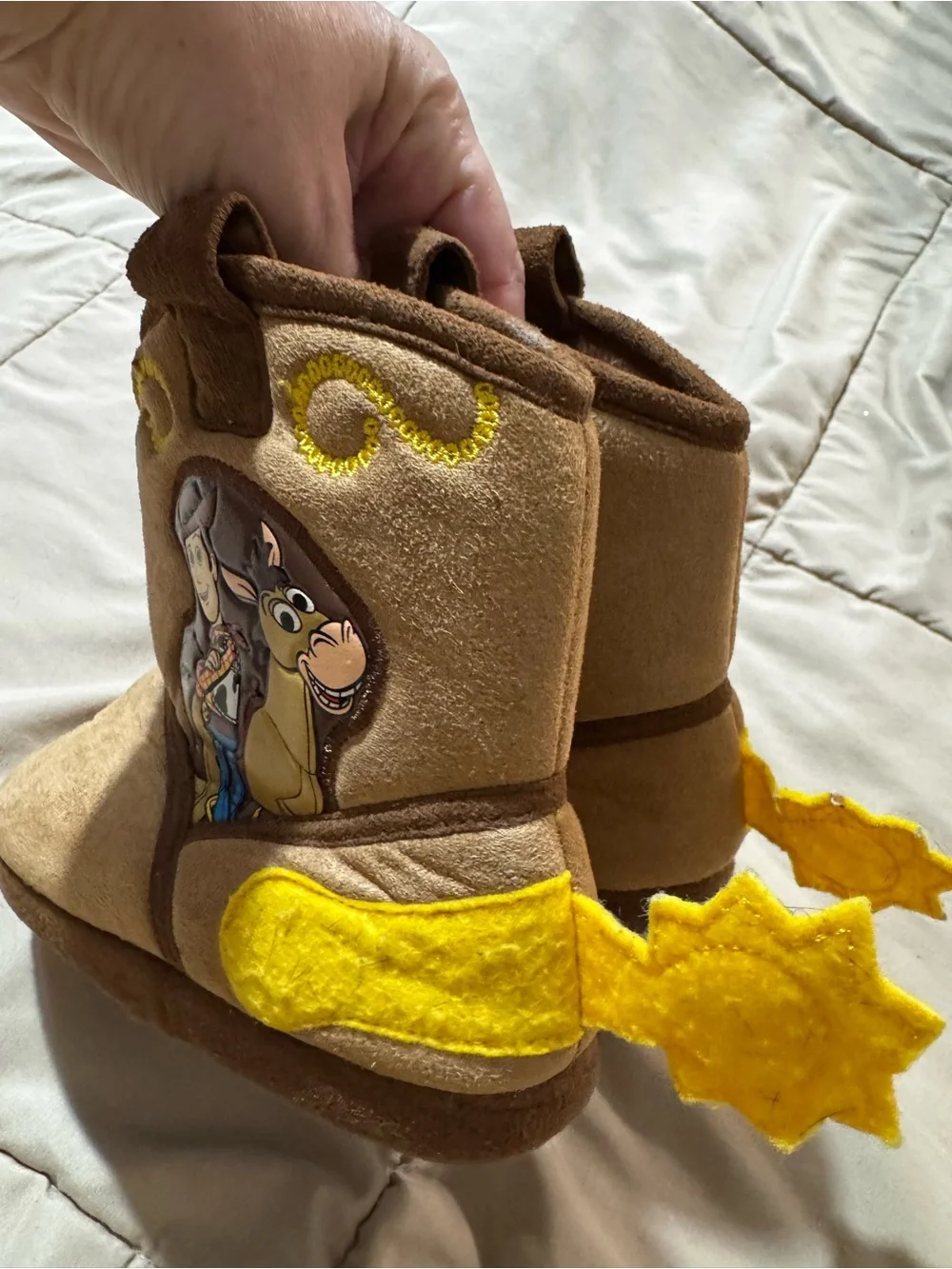 Toy Story Woody Graphic cowboy boots house shoes size 9/10